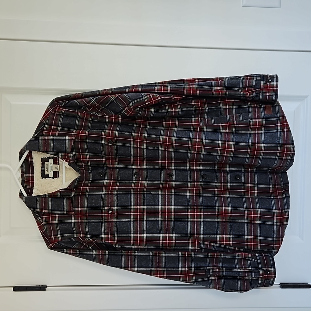 LLBean Sherpa Lined Flannel Shirt